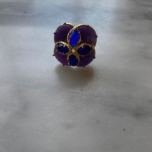 Purple cocktail ring